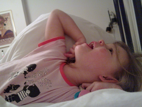 Is woken up brutally by a vicious angel...