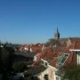 Het voordeel van dat het nog licht is De skyline van Amersfoort weer volledig zichtbaar vanuit Het Koetshuys 