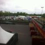 Mediacompound met kabel/crewbrug #arena #europacup