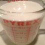 While your sausage browns, measure out a couple of cups of whole milk. Maybe a bit more.