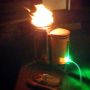I'm totally digging my new camp stove (biotite)! It's like a portable firepit! & it's totally charging my iPhone!?!?
