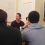 .@nightagency’s Darren Paul talks about his agency’s launch and Doodle.ly with @iSchoolSU students #EntreTechNYC