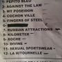 Setlist, Sebástien Tellier