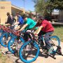 Sandia Prep celebrates Earth Day with bikes on campus that are generating electricity to the grid. @SandiaPrep