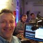 Afgelopen nacht in glazen roparun radio studio met Pascal Kusters en Michiel van der Velden