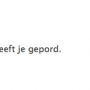 Mijn ochtend begint fantastisch. #porren #pochen