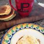 #uppers   breakfast ready, tv on 