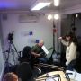 Live optreden van shure in glazen studio roparun radio