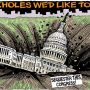 Sinkholes We'd Like to See. Editorial #Cartoon #Sequestration