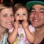 My lovely daughter, granddaughter and son-in-law. #Photo