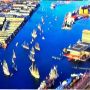 * Amsterdam in GOLD during royal boat ride... REGEM HABEMUS! / #troon 