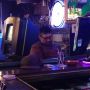 We're in a dive bar in Pasadena and there's a guy at the end of the bar sleeping. It's 3:26 pm. 