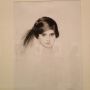 Etching of #beauty entrepreneur Helena Rubinstein by Paul Cesar Helleu at the National Portrait Gallery