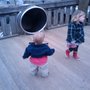 Taking the slide with the three of us