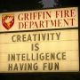 Today on the Griffin Fire Station sign. #thurstoncounty #Olympia